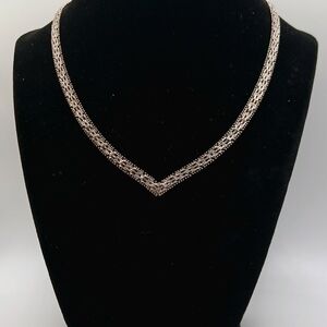 Italy 925 Vintage V shaped Necklace